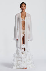 Fioreclo Amelia Dressing Gown in Ivory