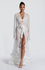 Fioreclo Amelia Dressing Gown in Ivory