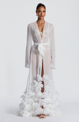 Fioreclo Amelia Dressing Gown in Ivory