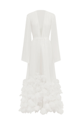 Fioreclo Amelia Dressing Gown in Ivory