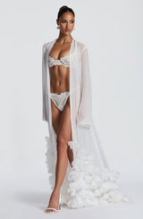 Fioreclo Amelia Dressing Gown in Ivory