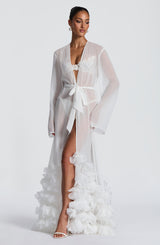 Fioreclo Amelia Dressing Gown in Ivory