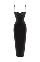 Fioreclo Amelie Midi Dress in Black