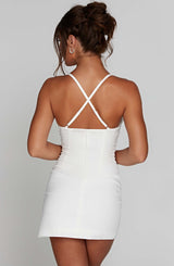 Fioreclo Amina Mini Dress in White