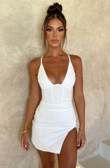 Fioreclo Amina Mini Dress in White