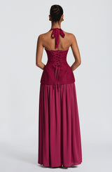 Fioreclo Amira Maxi Dress in Mulberry