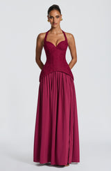 Fioreclo Amira Maxi Dress in Mulberry