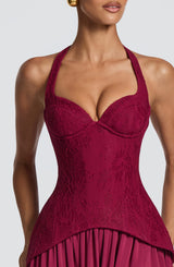 Fioreclo Amira Maxi Dress in Mulberry