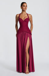Fioreclo Amira Maxi Dress in Mulberry