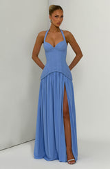Fioreclo Amira Maxi Dress in Powder Blue