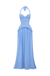 Fioreclo Amira Maxi Dress in Powder Blue
