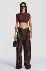 Fioreclo Amora Top in Plum Brown