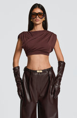 Fioreclo Amora Top in Plum Brown