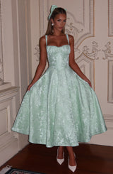 Fioreclo Amorae Midi Dress in Mint