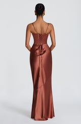 Fioreclo Amorella Maxi Dress in Rust