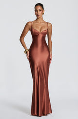Fioreclo Amorella Maxi Dress in Rust