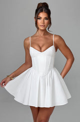 Fioreclo Analise Mini Dress in Ivory