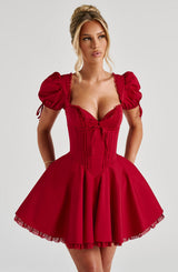 Fioreclo Anaya Mini Dress in Red