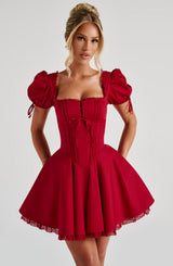 Fioreclo Anaya Mini Dress in Red