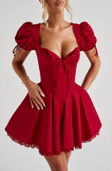 Fioreclo Anaya Mini Dress in Red