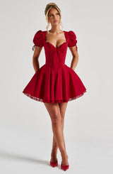Fioreclo Anaya Mini Dress in Red