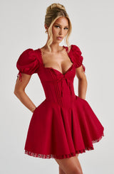 Fioreclo Anaya Mini Dress in Red