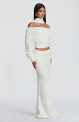 Fioreclo Andra Maxi Skirt in Ivory