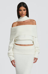Fioreclo Andra Maxi Skirt in Ivory