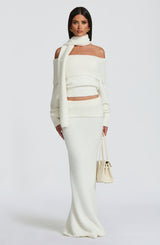 Fioreclo Andra Maxi Skirt in Ivory