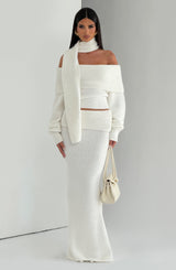 Fioreclo Andra Maxi Skirt in Ivory