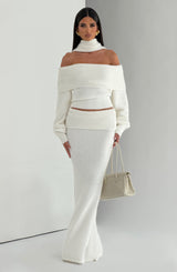 Fioreclo Andra Maxi Skirt in Ivory