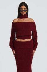 Fioreclo Andra Top in Burgundy