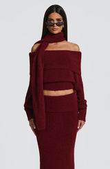 Fioreclo Andra Top in Burgundy