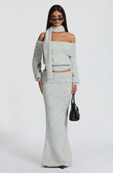 Fioreclo Andra Top in Light Grey Marl