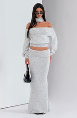Fioreclo Andra Top in Light Grey Marl