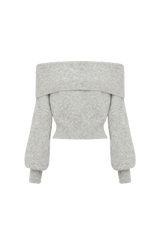Fioreclo Andra Top in Light Grey Marl