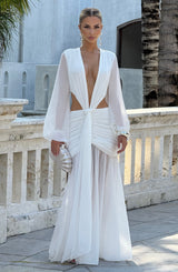 Fioreclo Andreia Maxi Dress in Ivory