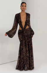 Fioreclo Andreia Maxi Dress in Leopard Print