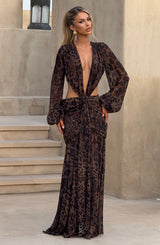 Fioreclo Andreia Maxi Dress in Leopard Print