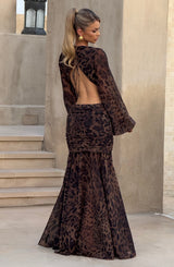 Fioreclo Andreia Maxi Dress in Leopard Print