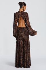 Fioreclo Andreia Maxi Dress in Leopard Print
