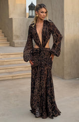 Fioreclo Andreia Maxi Dress in Leopard Print