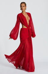 Fioreclo Andreia Maxi Dress in Red