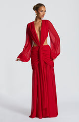 Fioreclo Andreia Maxi Dress in Red