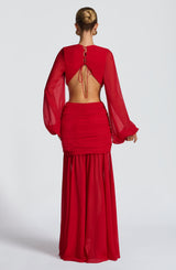 Fioreclo Andreia Maxi Dress in Red