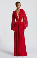 Fioreclo Andreia Maxi Dress in Red