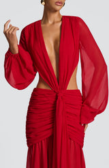Fioreclo Andreia Maxi Dress in Red
