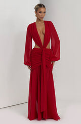 Fioreclo Andreia Maxi Dress in Red