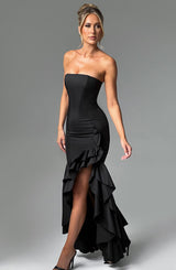Fioreclo Angelique Maxi Dress in Black
