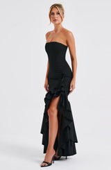 Fioreclo Angelique Maxi Dress in Black